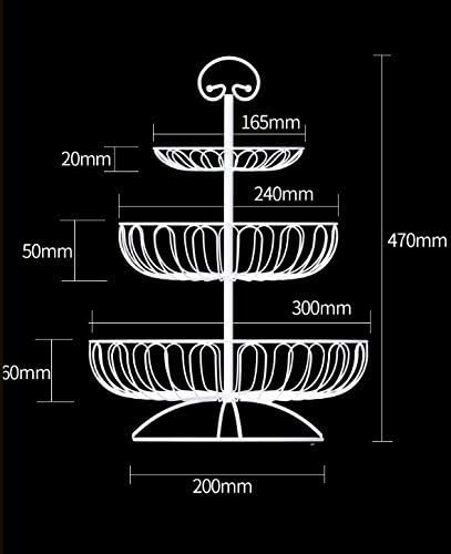 3 Tier Fruit Basket Golden Metal Wire