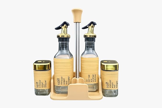 Glass Oil and Vinegar Dispenser Set 6-Pc