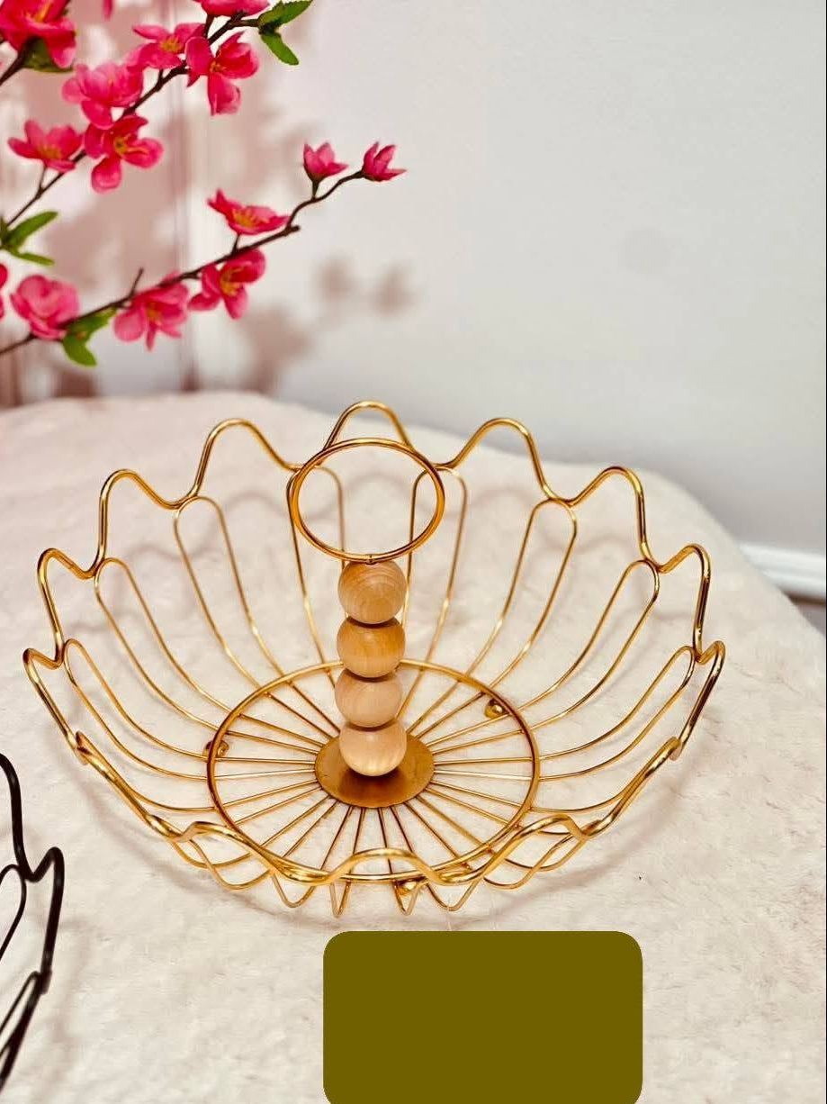 Golden Fruit Basket 27 cm