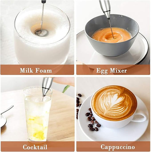 Electric Coffee Mixer Rechargeable Milk Shaker Maker Frother Foamer USB Charging Egg Beater Coffee Beater Handheld 3-Speed Adjustable Blende