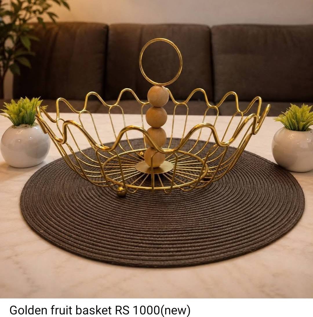 Golden Fruit Basket 27 cm