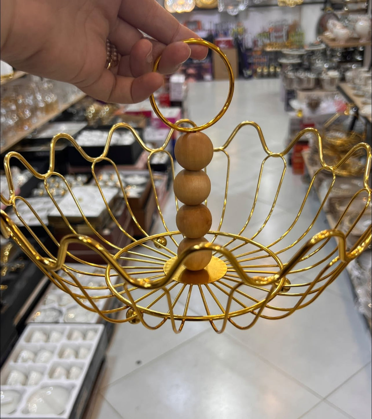 Golden Fruit Basket 27 cm